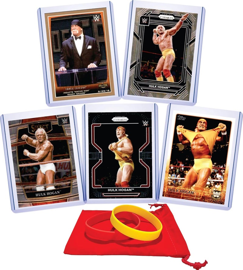 Chaser Hulk Hogan (5) Assorted Wrestling Cards Gift Pack - Image 1